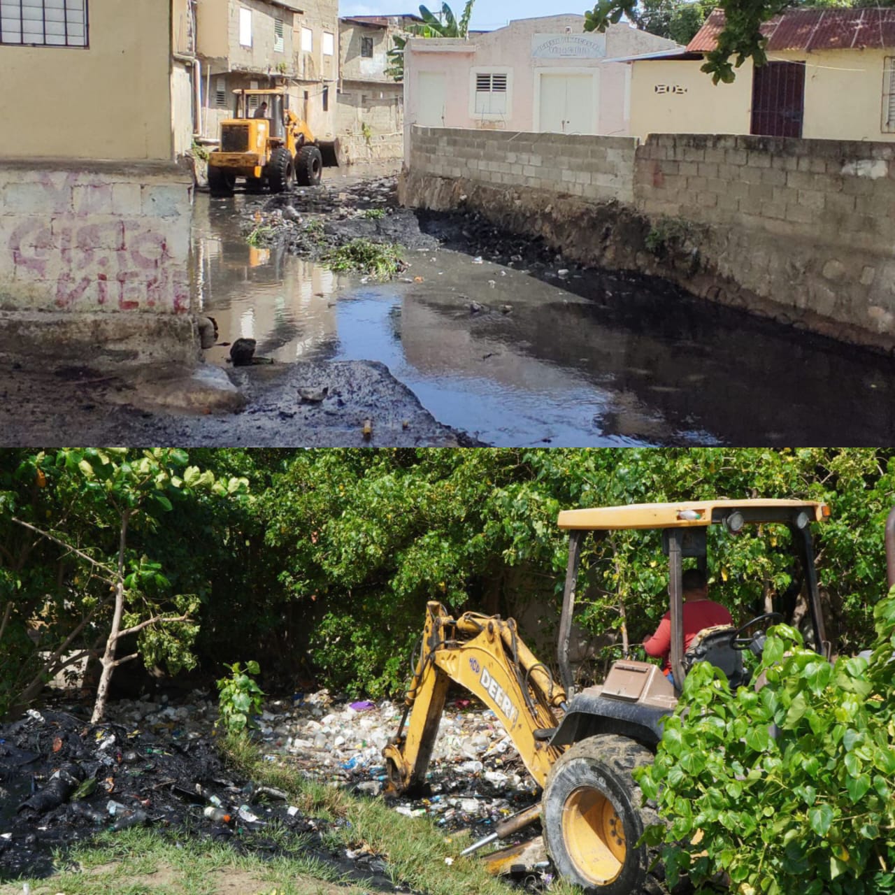 Alcaldía limpia cañadas en Puerto Plata para evitar inundaciones ante paso de Tormenta Franklin