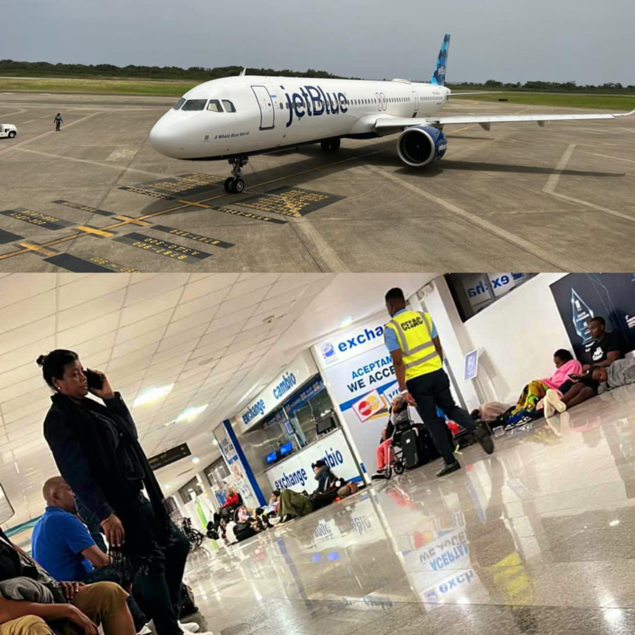 Suspenden vuelo de JetBlue en aeropuerto del PP ante alerta de supuesta bomba en avión