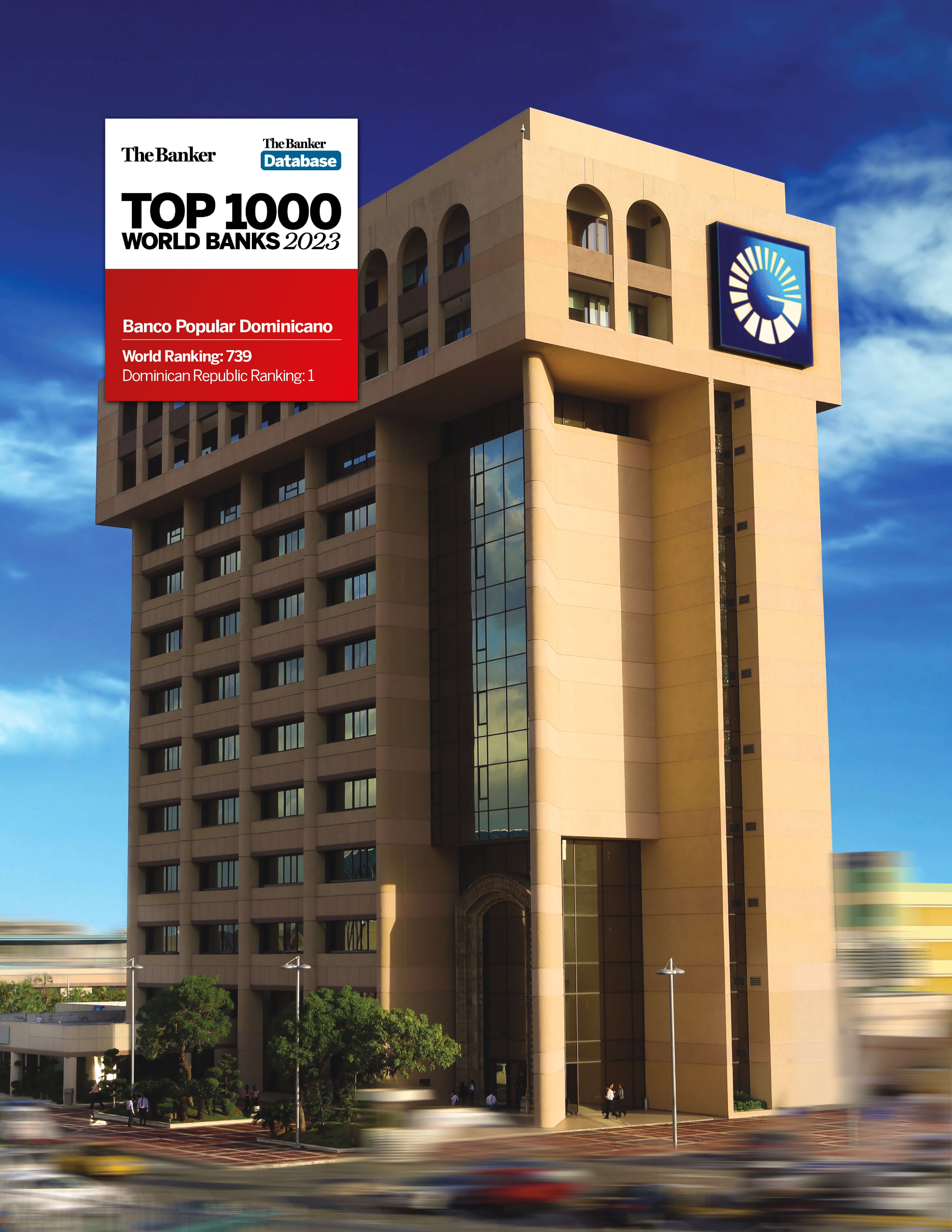 Popular es el primer banco dominicano entre los 1,000 mejores del mundo