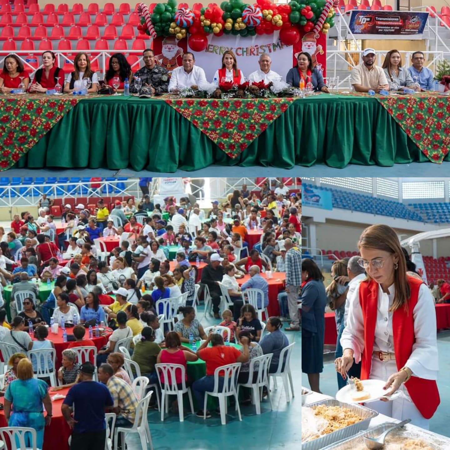 Autoridades de Puerto Plata celebran almuerzo navideño con cientos de personas