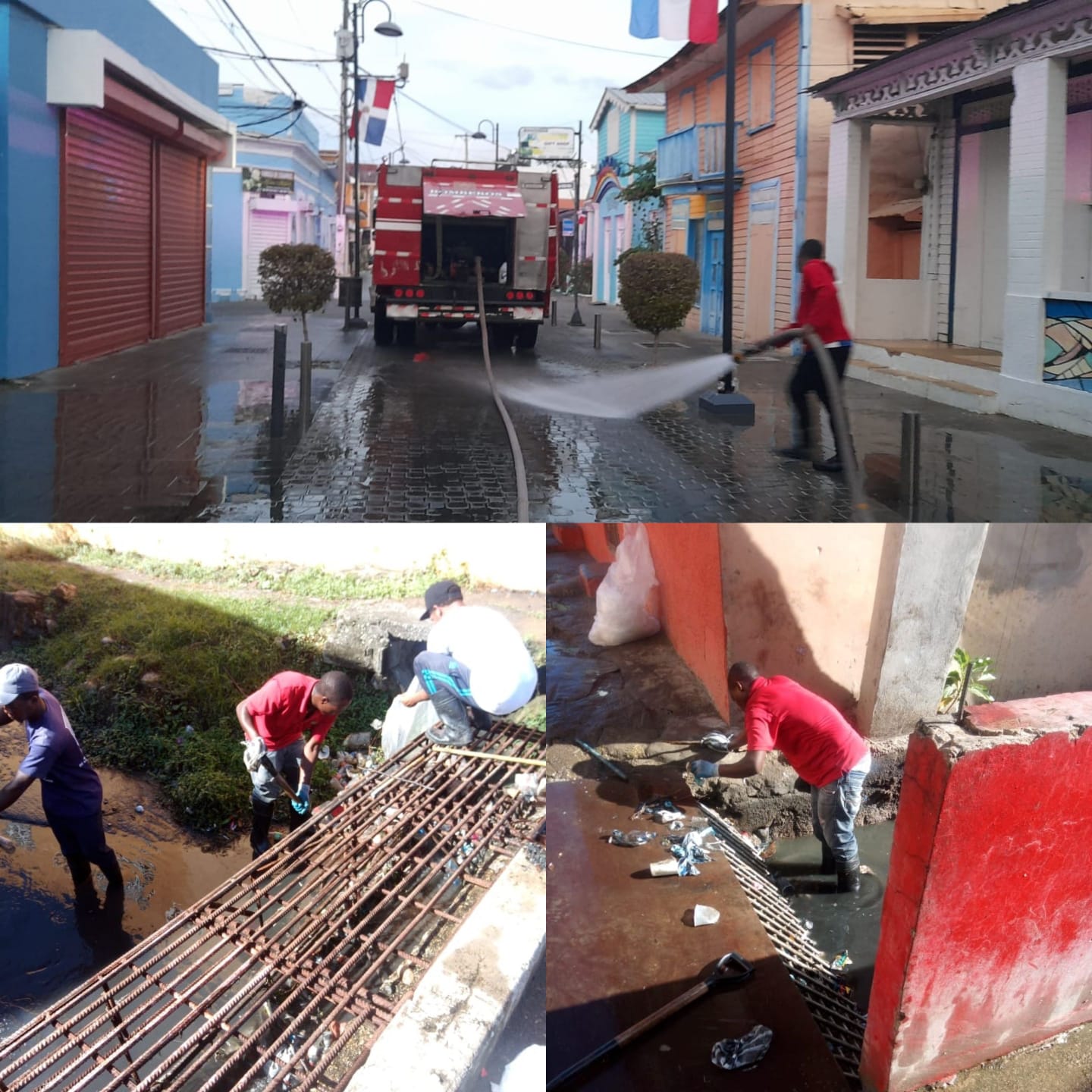 Alcaldía municipal de San Felipe de Puerto Plata realiza limpieza de imbornales pluviales para evitar inundaciones urbanas