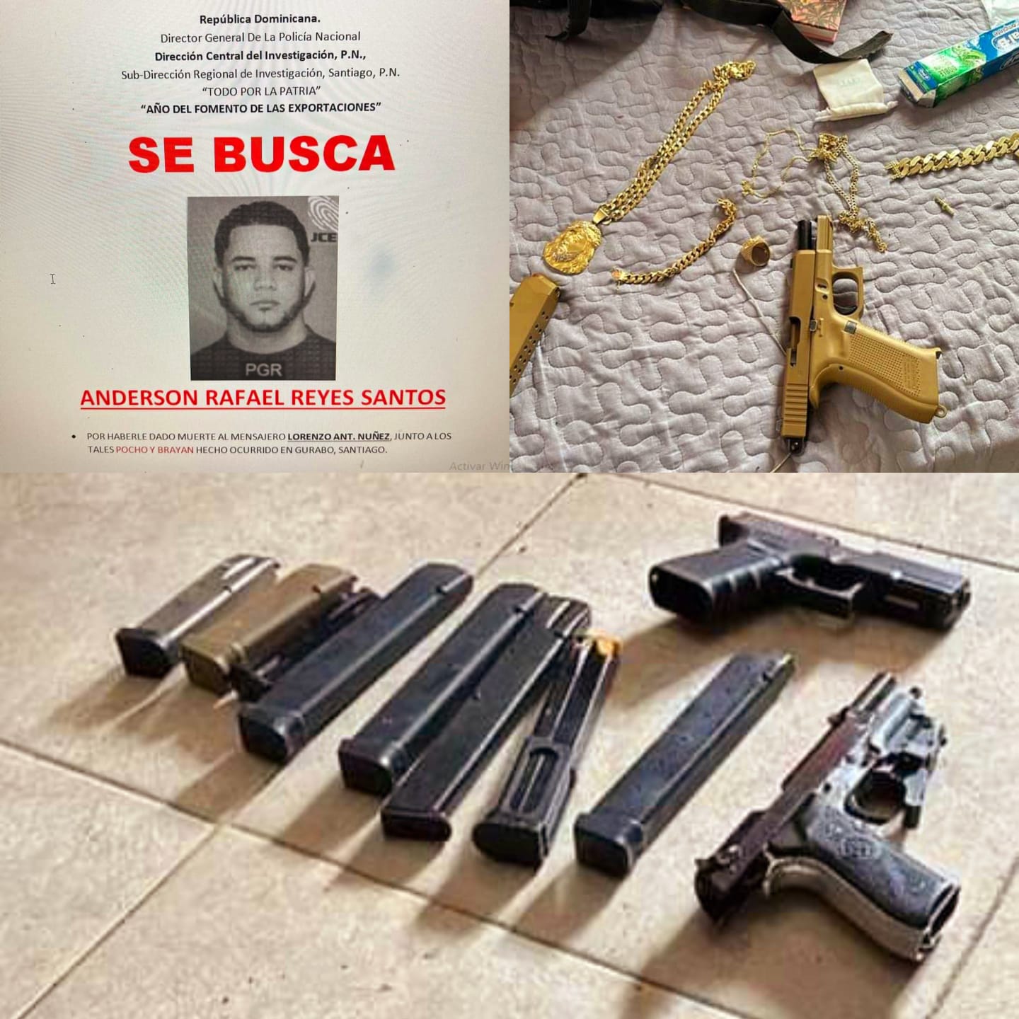 Incautan armas, joyas y vehículos a presunto delincuente abatido en Puerto Plata tras enfrentar agentes policiales
