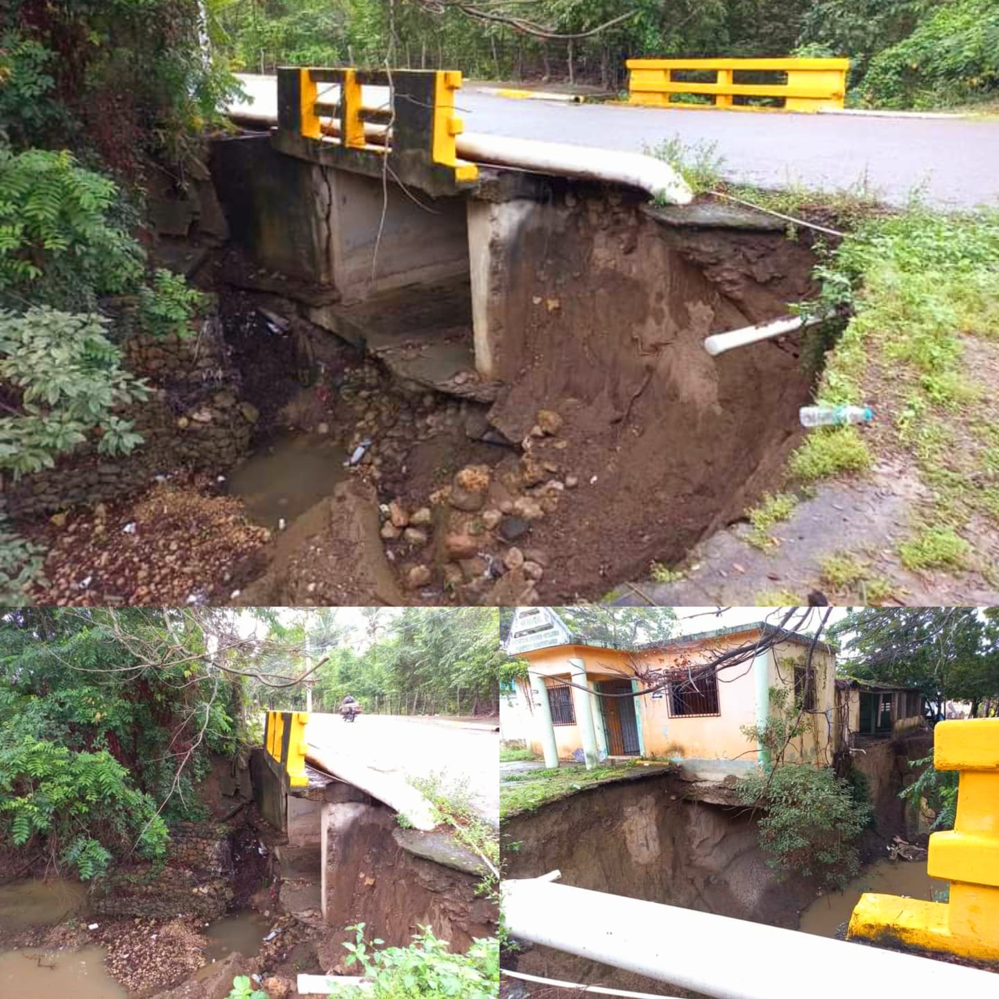 Esperan autoridades dispongan reconstrucción puente a punto de colapsar en la misma entrada al municipio de Luperón