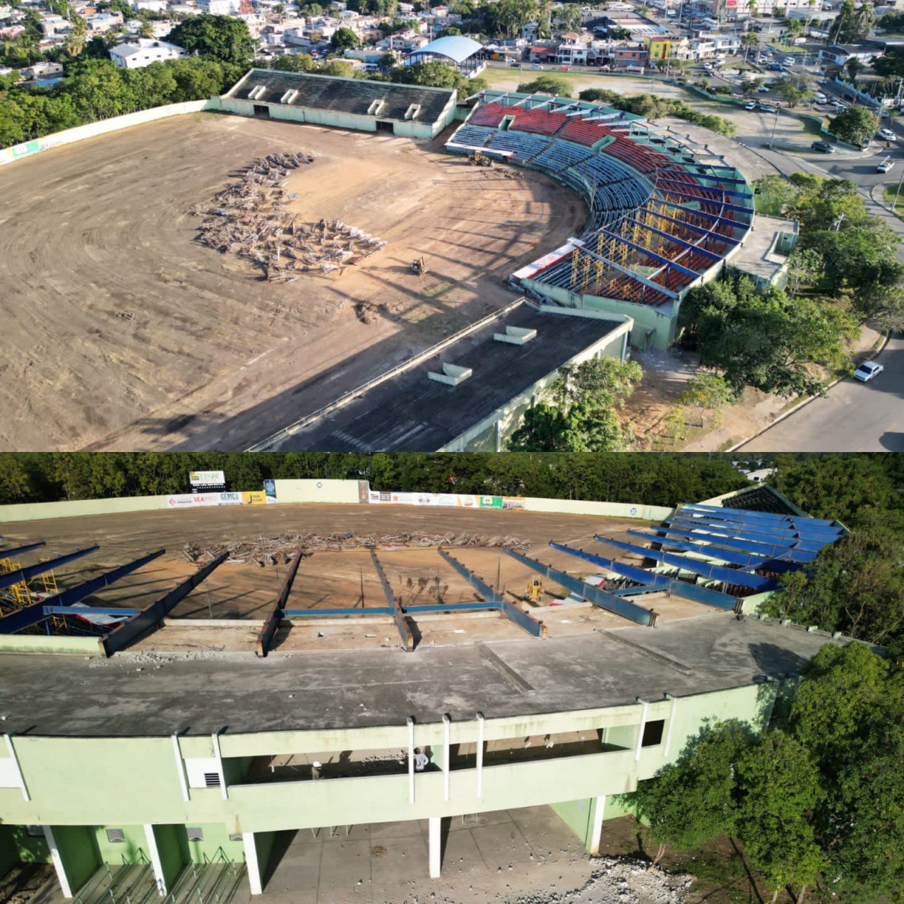 Van muy adelantados trabajos de remozamiento y adecuación del estadio José Briceño de Puerto Plata 