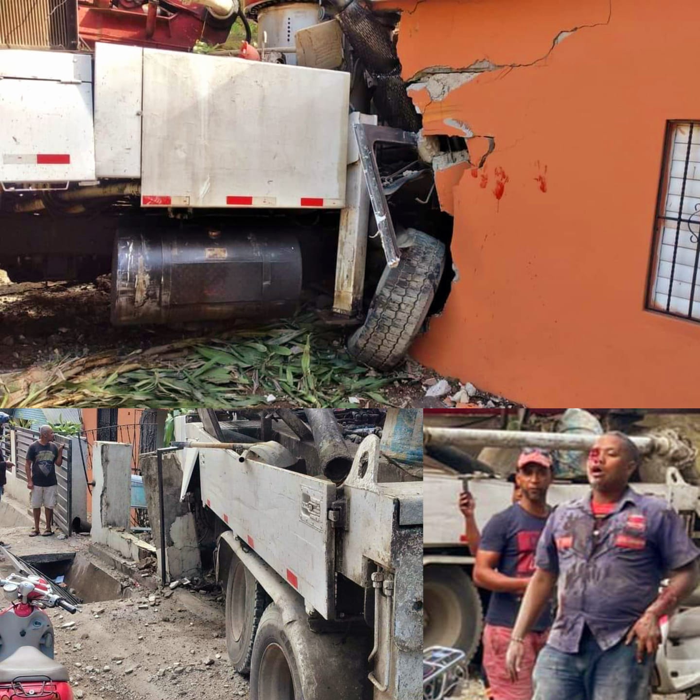 Dos heridos tras fallarle frenos a camión que impactó vivienda en vía alterna Montellano-Sosúa; hubo otro accidente en Altamira 