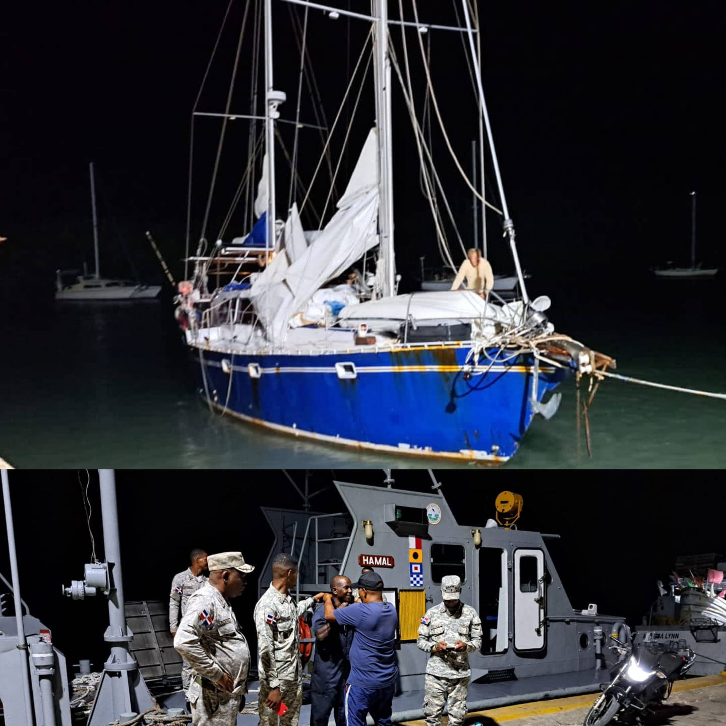 Rescatan embarcación “estaba al garete” frente a costas de Luperón tras sufrir percance en alta mar