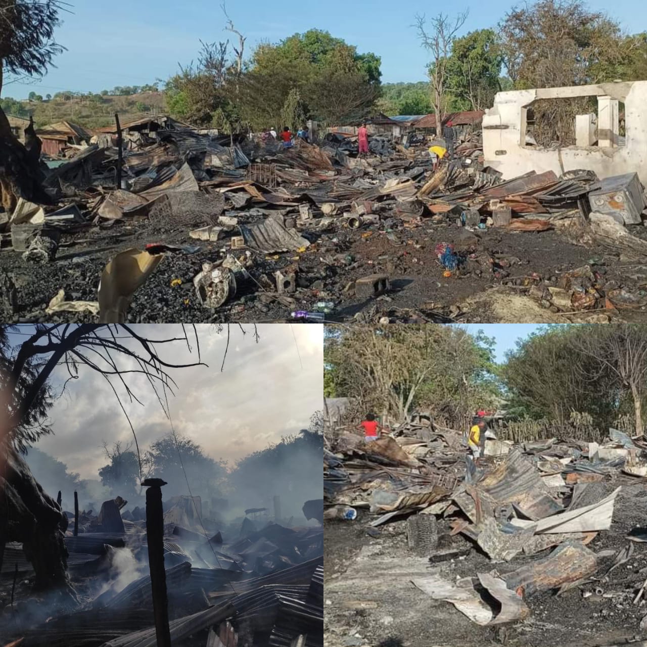 Más de 45 casuchas fueron destruidas por incendio en batey La Grúa de Imbert