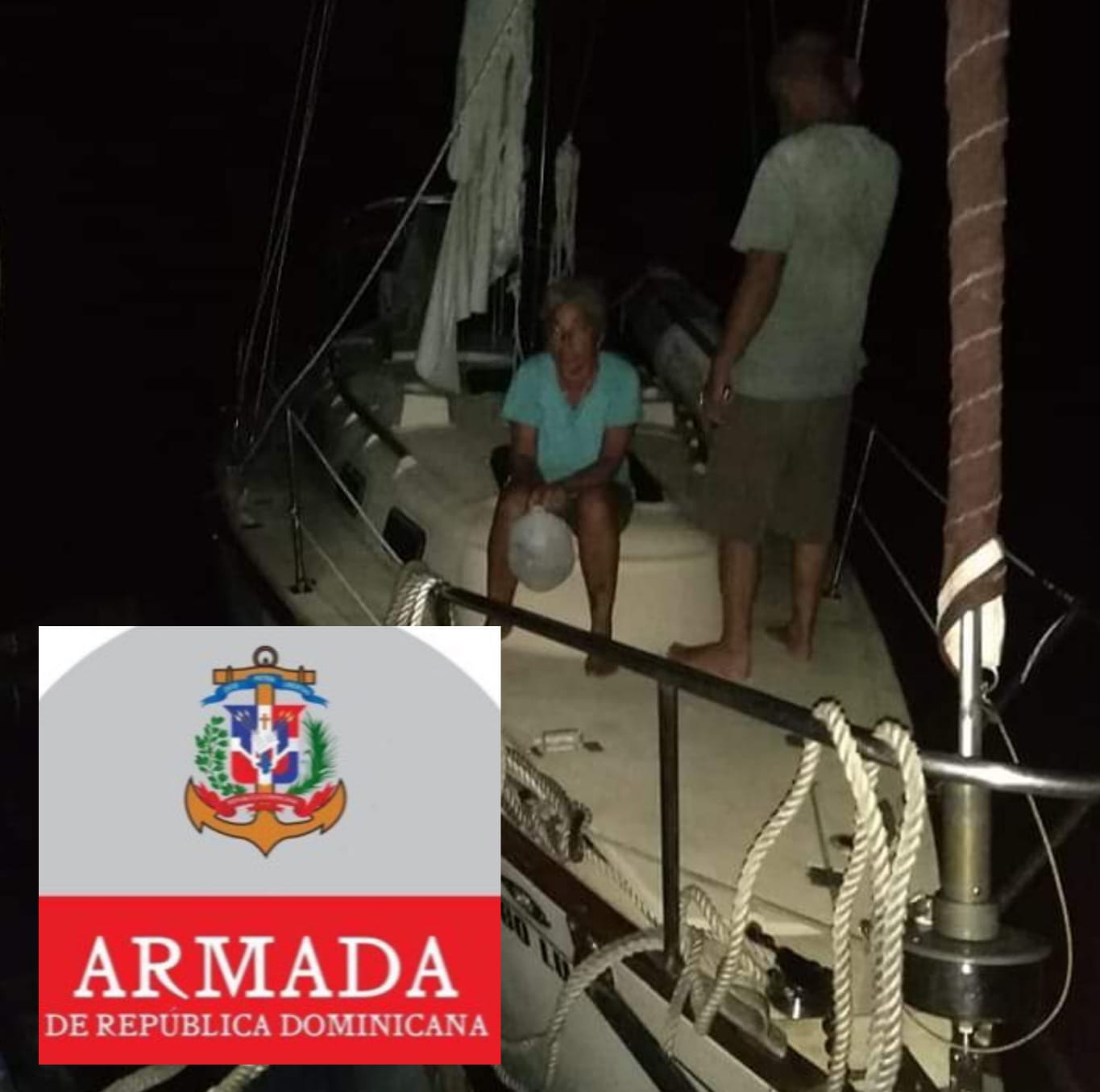 Armada rescata 2 extranjeros quedaron a la deriva en un velero frente a las costas de Puerto Plata