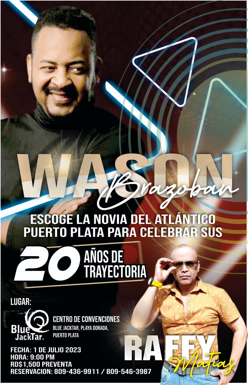 Wason presentará  concierto “20 Años de trayectoria” en Blue JackTar