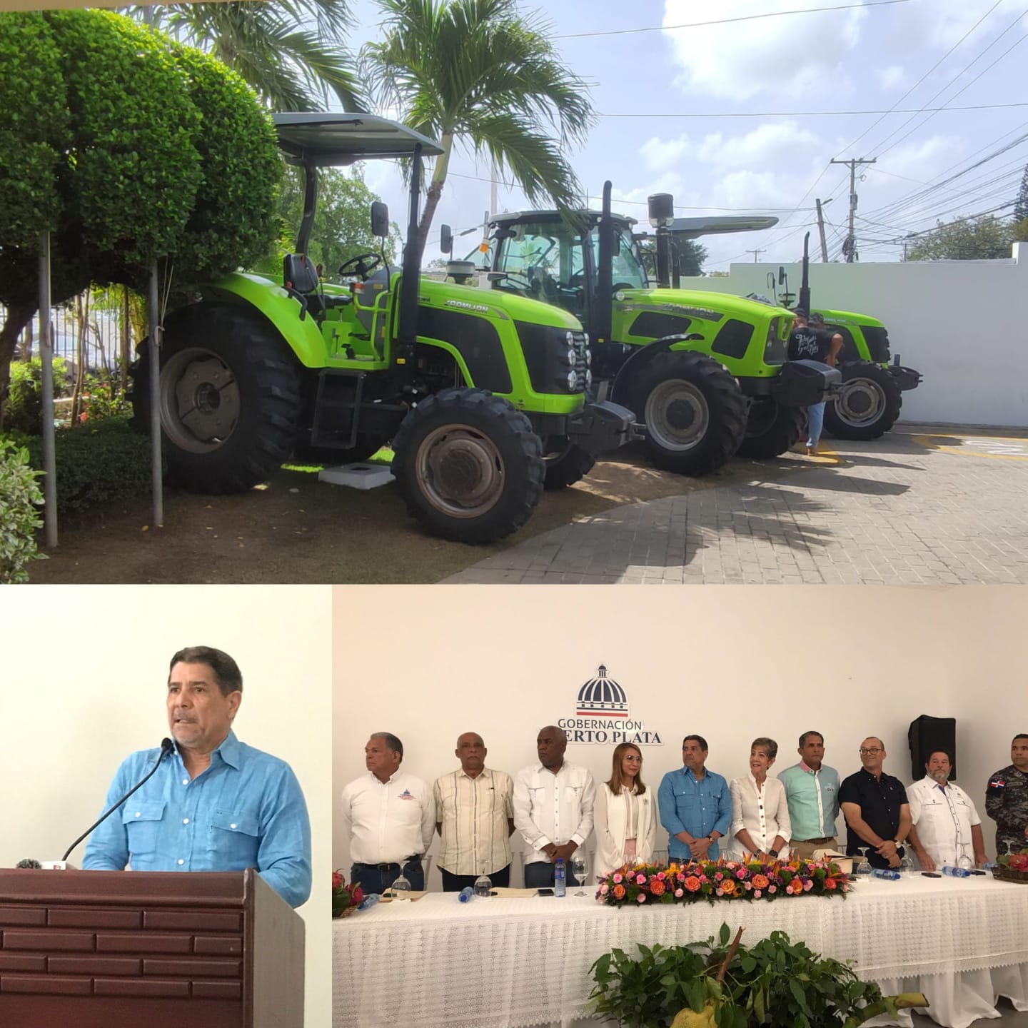 Agricultura entrega tractores y material de siembra para seguir incentivando producción agropecuaria en Puerto Plata