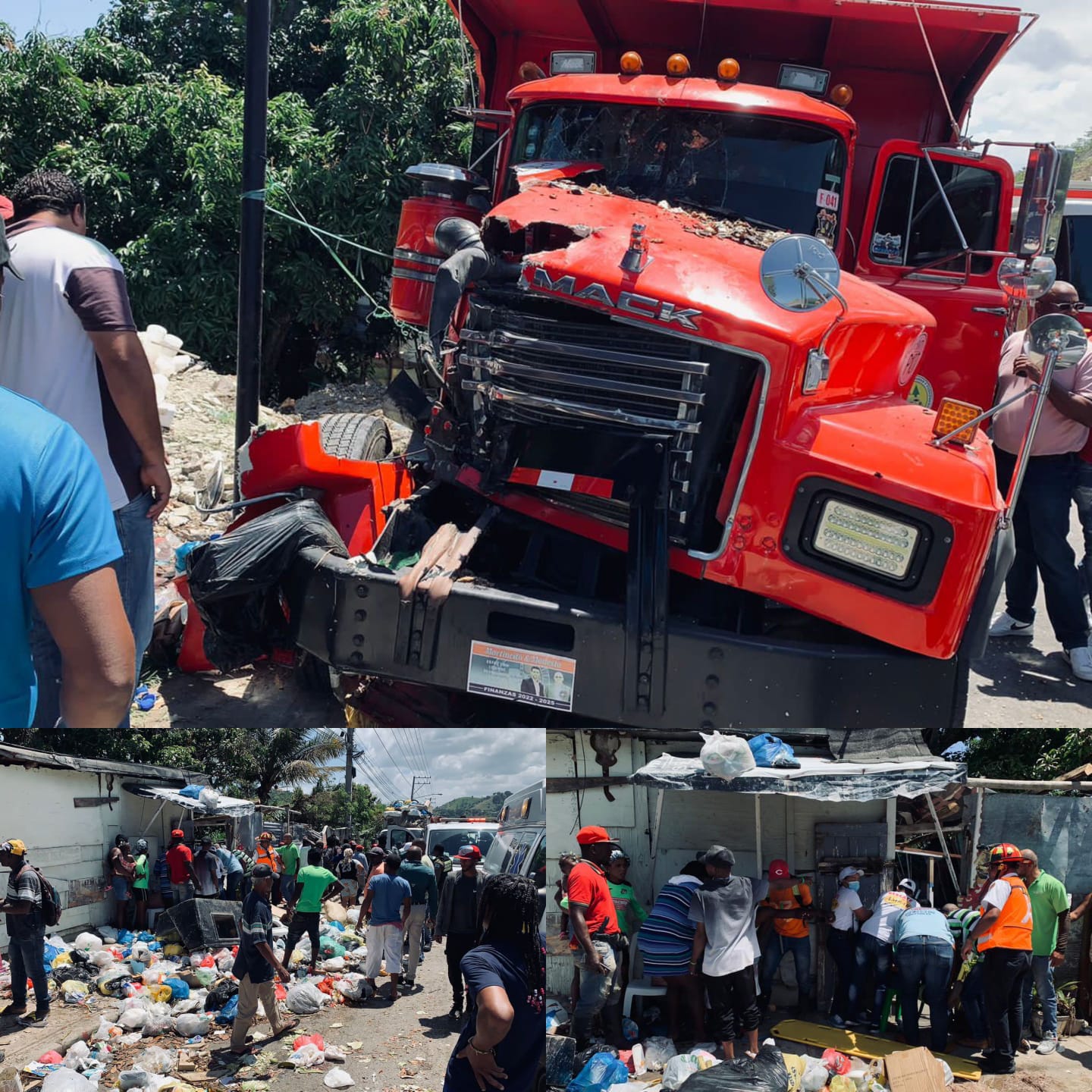 Choque de camión maicero y camioneta deja cuatro personas heridas en Cofresí 