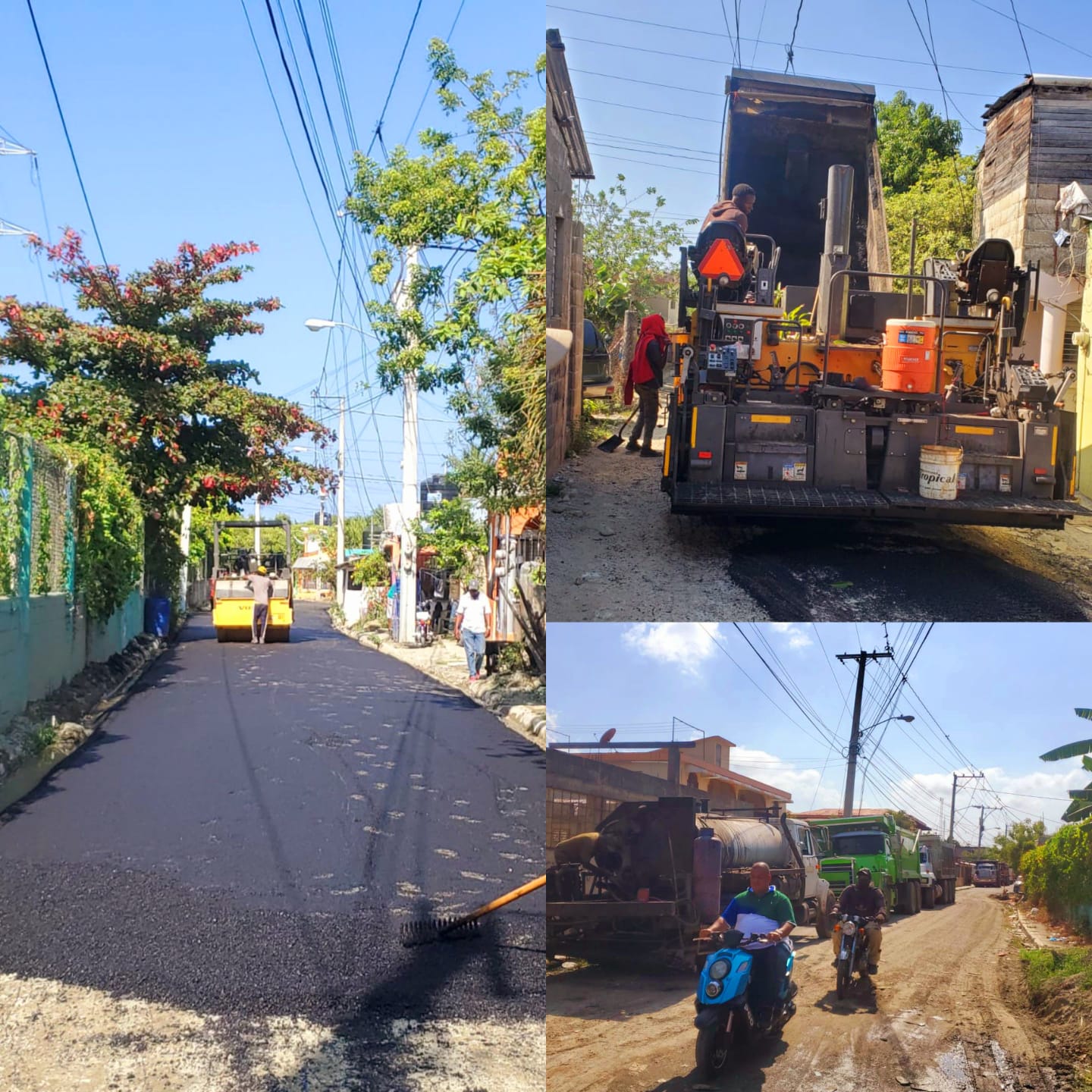 ¡Sopla! Gobierno reinicia plan de asfaltado de calles en sectores de Puerto Plata