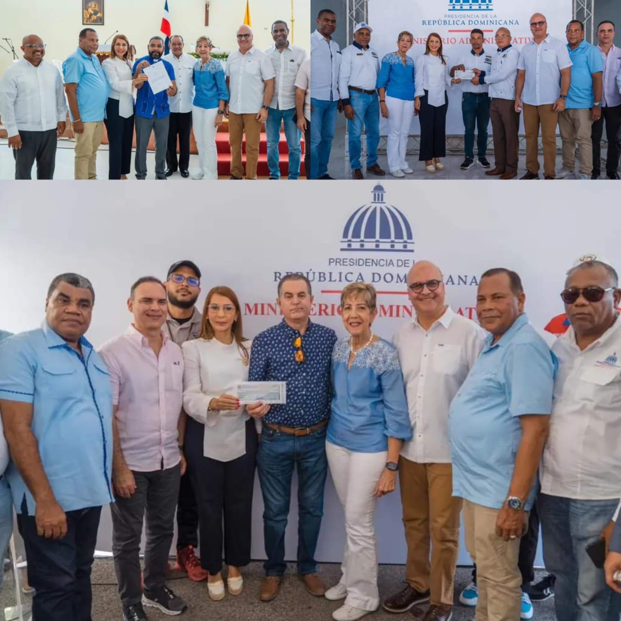 Gobierno entrega recursos a iglesias, sindicato y sector deportivo de Puerto Plata