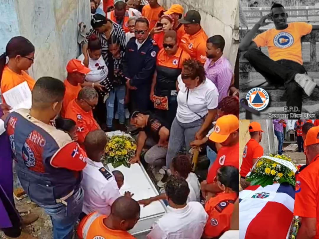 Sepultan en SDE voluntario de la Defensa Civil murió ahogado cuanto intento salvar adolescente en playa de Puerto Plata   
