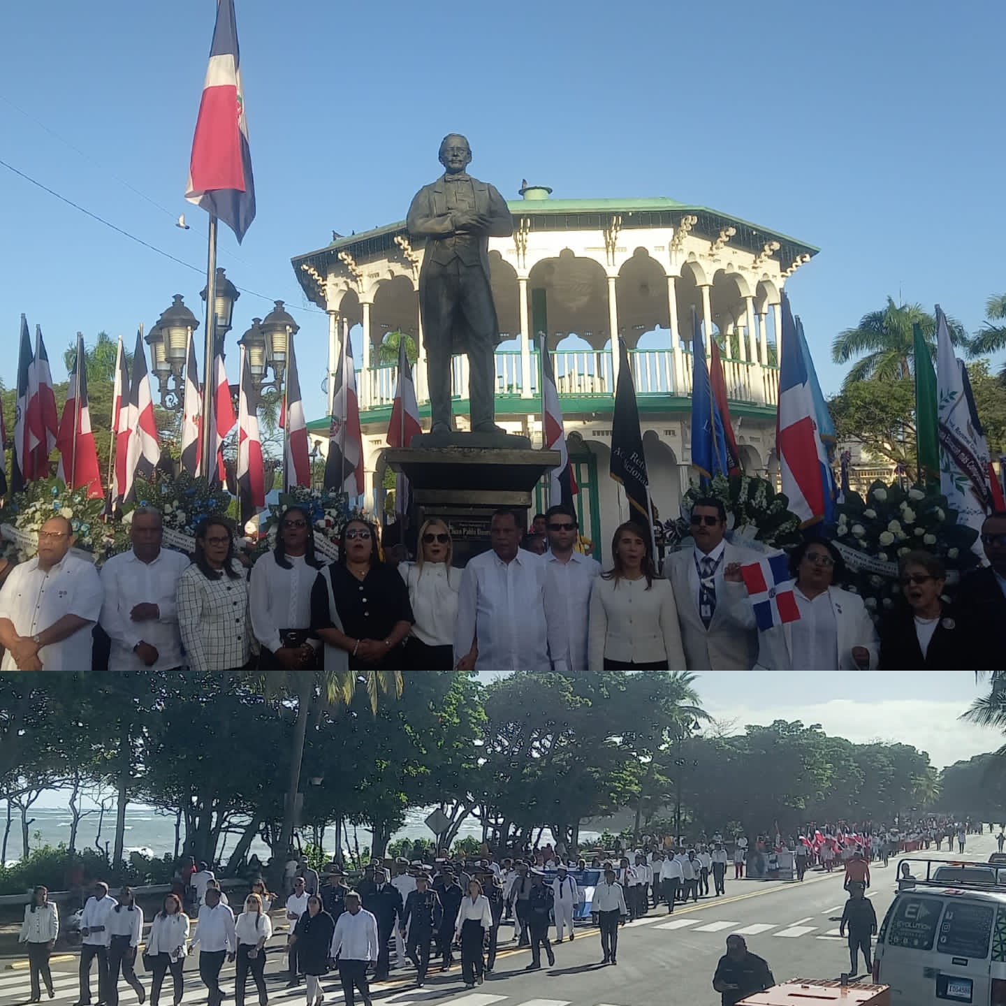 Autoridades y estudiantes de Puerto Plata rindieron honores a Juan Pablo Duarte en el 211 aniversario de su natalicio