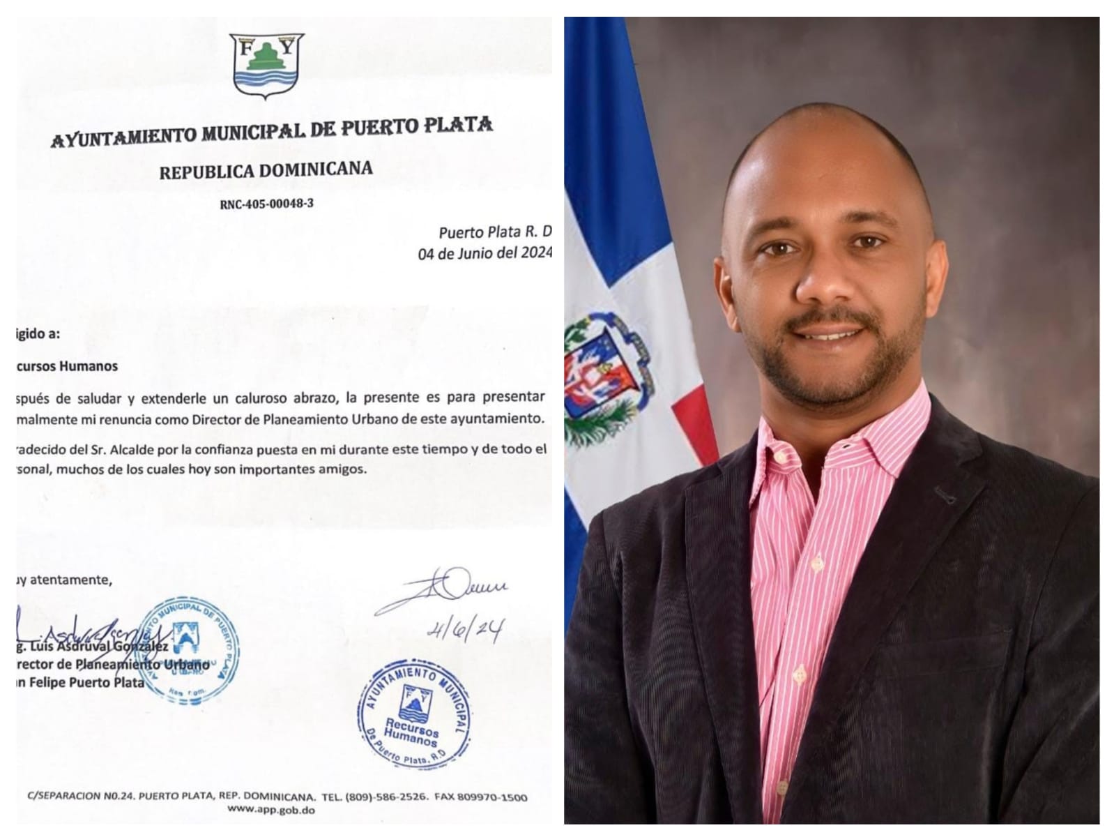 ¡Sopla! Renuncia director Planeamiento Urbano del Cabildo de Puerto Plata