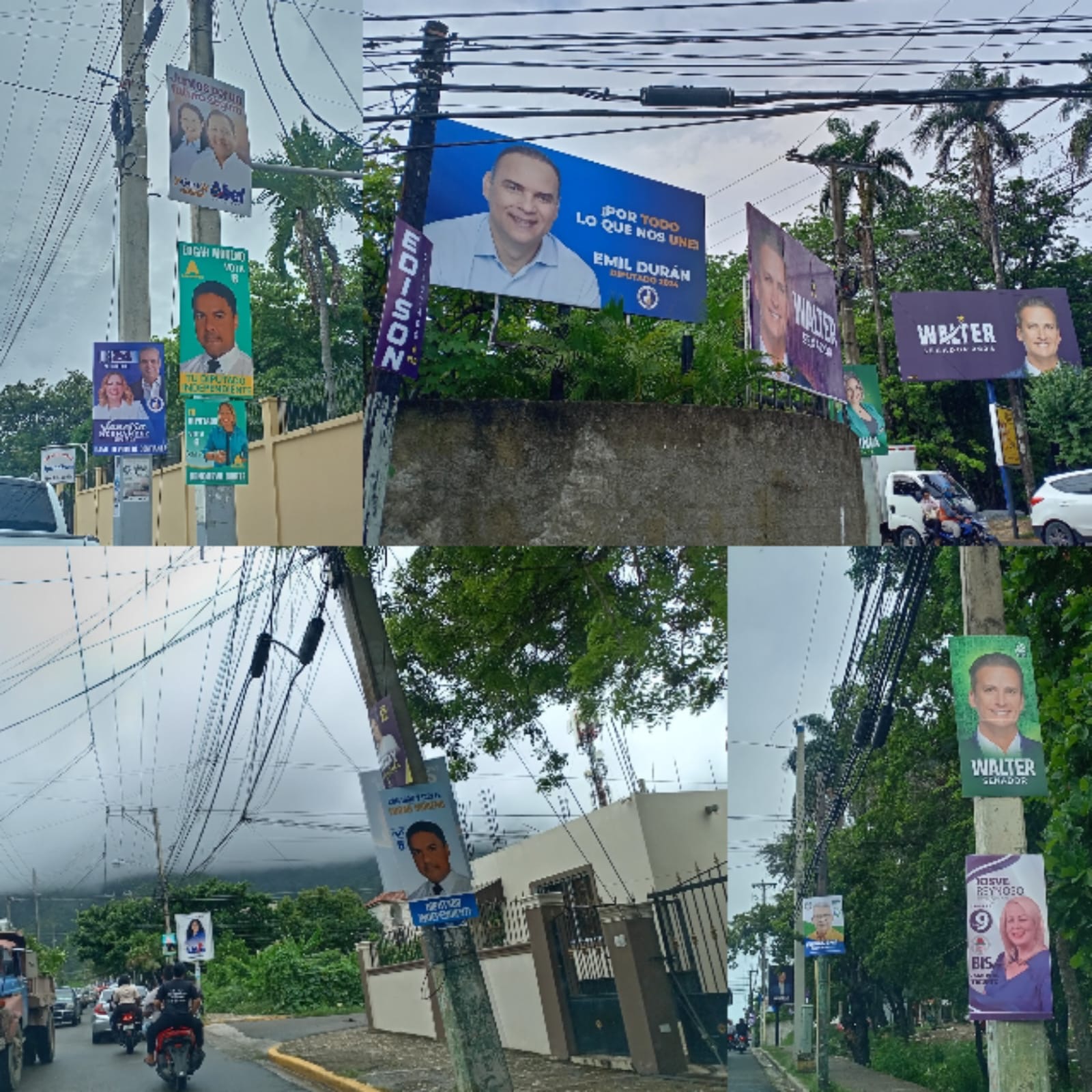 Contaminación visual de propaganda política arropa vías de Puerto Plata ante inacción de autoridades municipales  