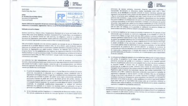 Dirigentes de Fuerza del Pueblo en Puerto Plata impugnan elecciones internas por presuntas irregularidades  