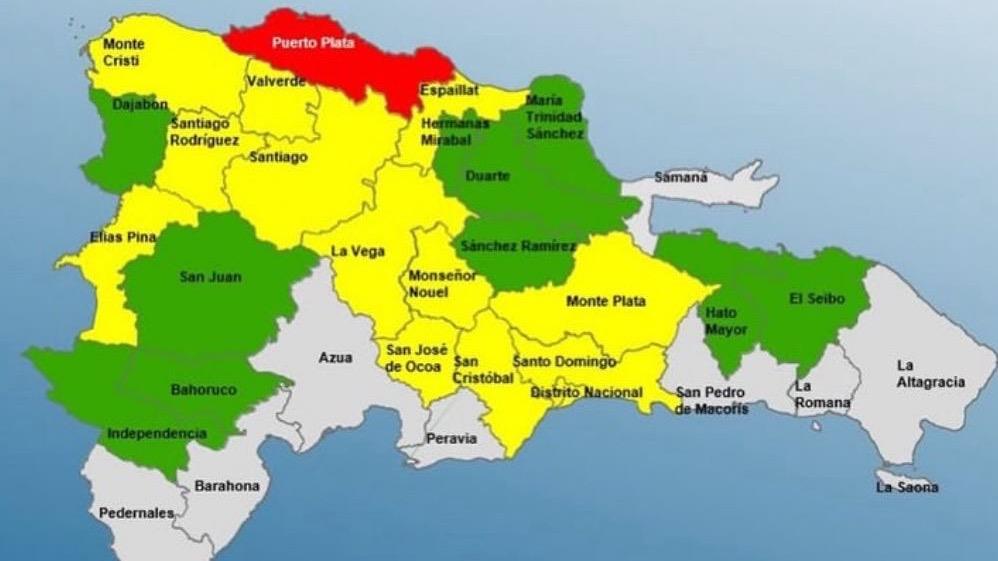 Puerto Plata es colocada en alerta roja; se esperan intensas lluvias en las próximas horas