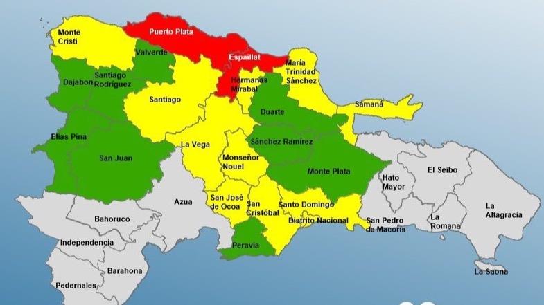Mantienen a Puerto Plata en alerta roja por continuidad de lluvias y saturación de suelos