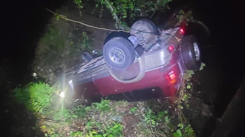 Accidente de tránsito deja un herido en la Curva de la Muerte, Los Hidalgos