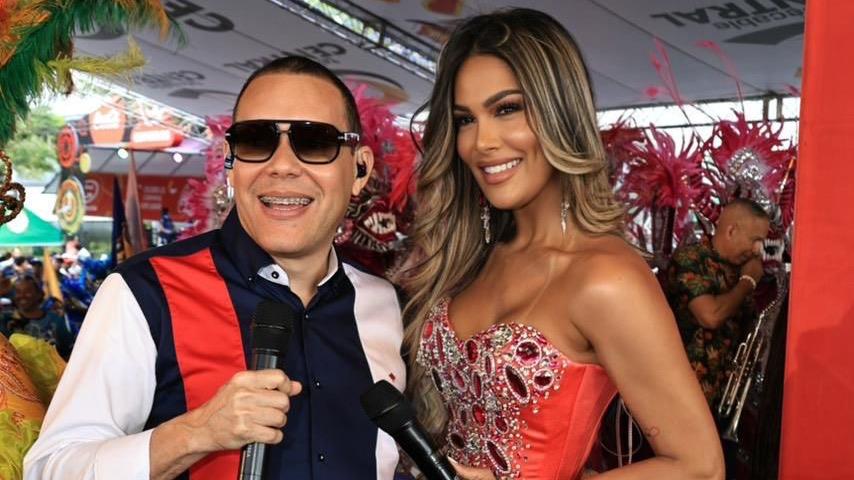 Caroline Aquino y Oliver Peña impactan en la primera gran salida del Carnaval Vegano 2026