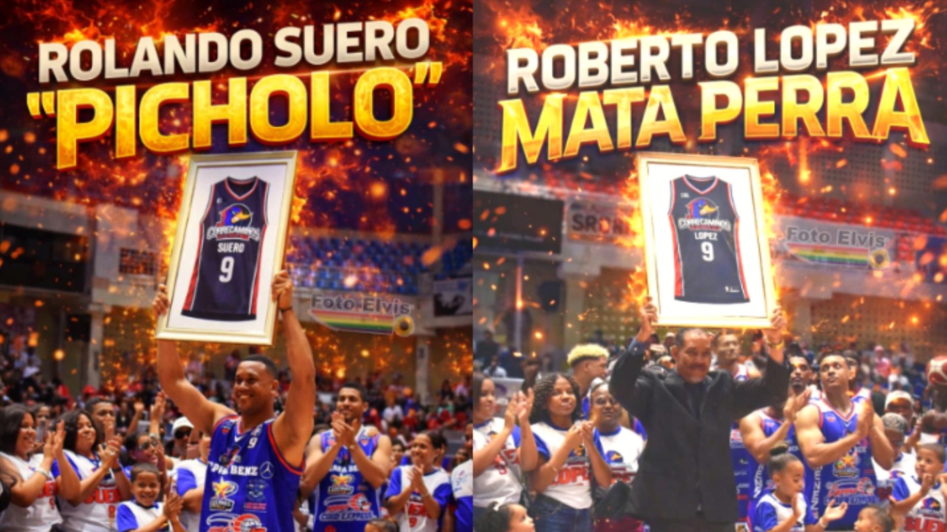 Correcaminos de la Parte Baja retiraron número 9 utilizado por destacados jugadores Roberto López y Rolando Suero