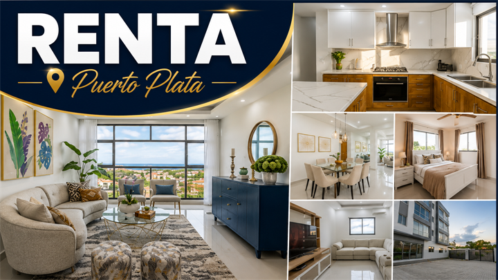 Se renta exclusivo apartamento amueblado en Torre Alta, Puerto Plata