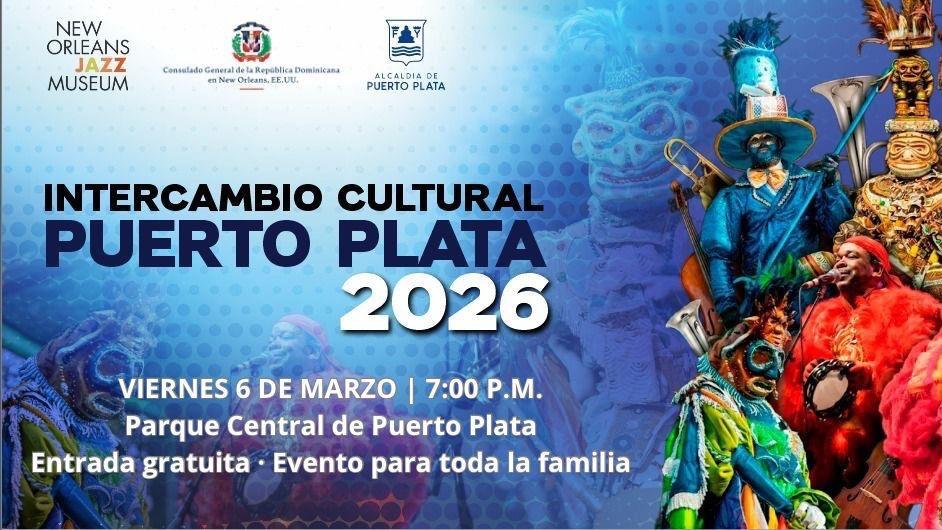 Realizarán este viernes “Intercambio Cultural New Orleans–Puerto Plata” en Plaza Independencia