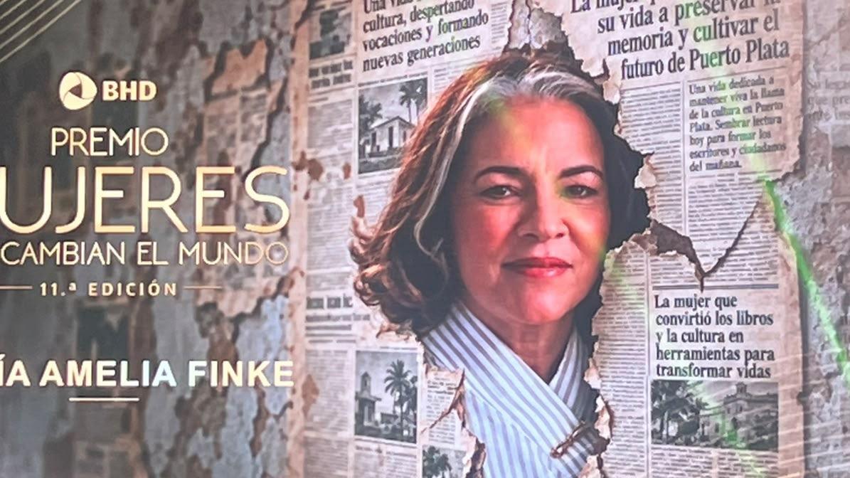 María Amelia Finke Brugal (Beba Finke) recibe el Premio Mujeres que Cambian el Mundo 2026 del BHD por sus aportes a la cultura