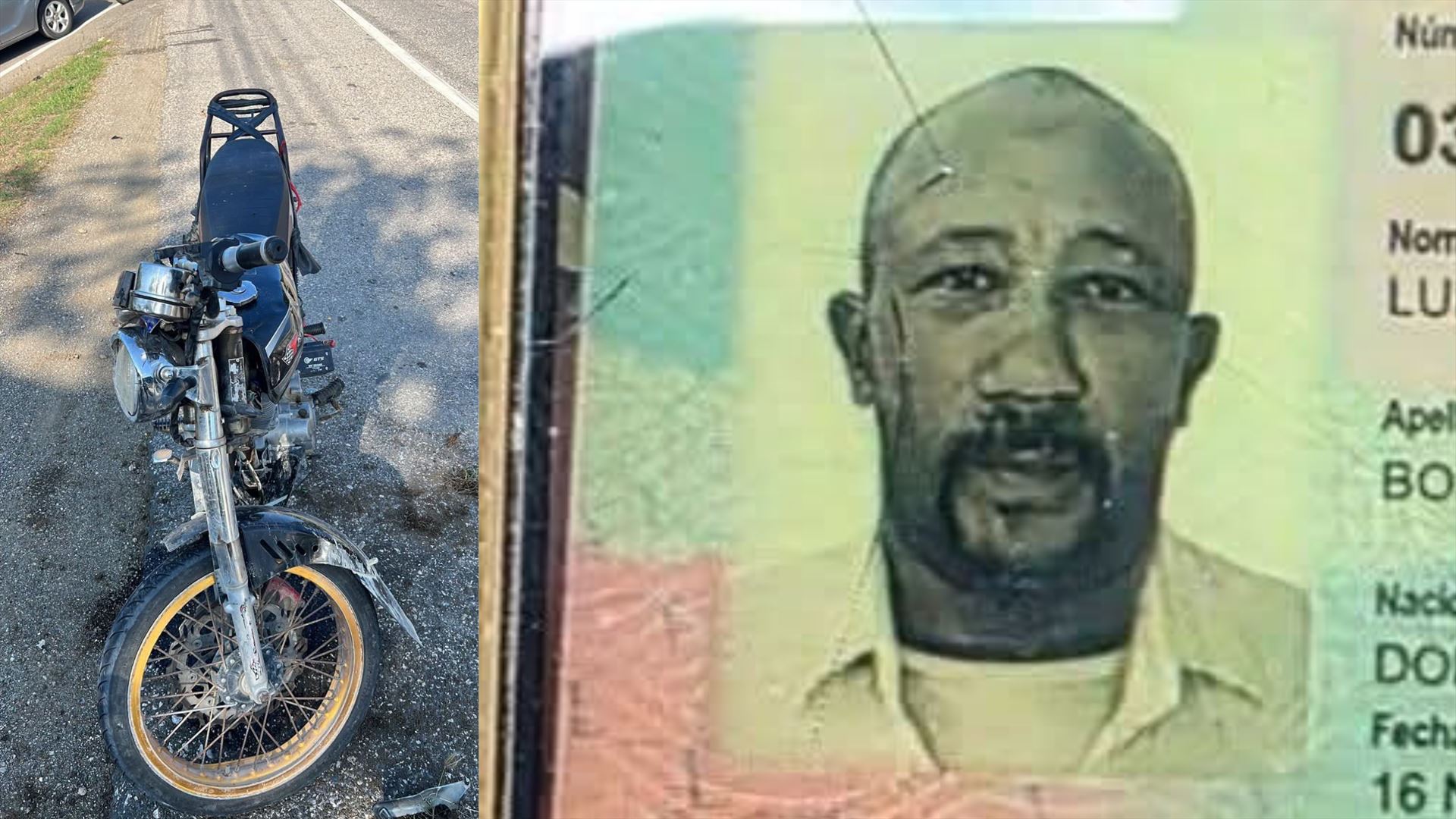 Muere hombre en accidente de motor en la carretera Puerto Plata-Navarrete