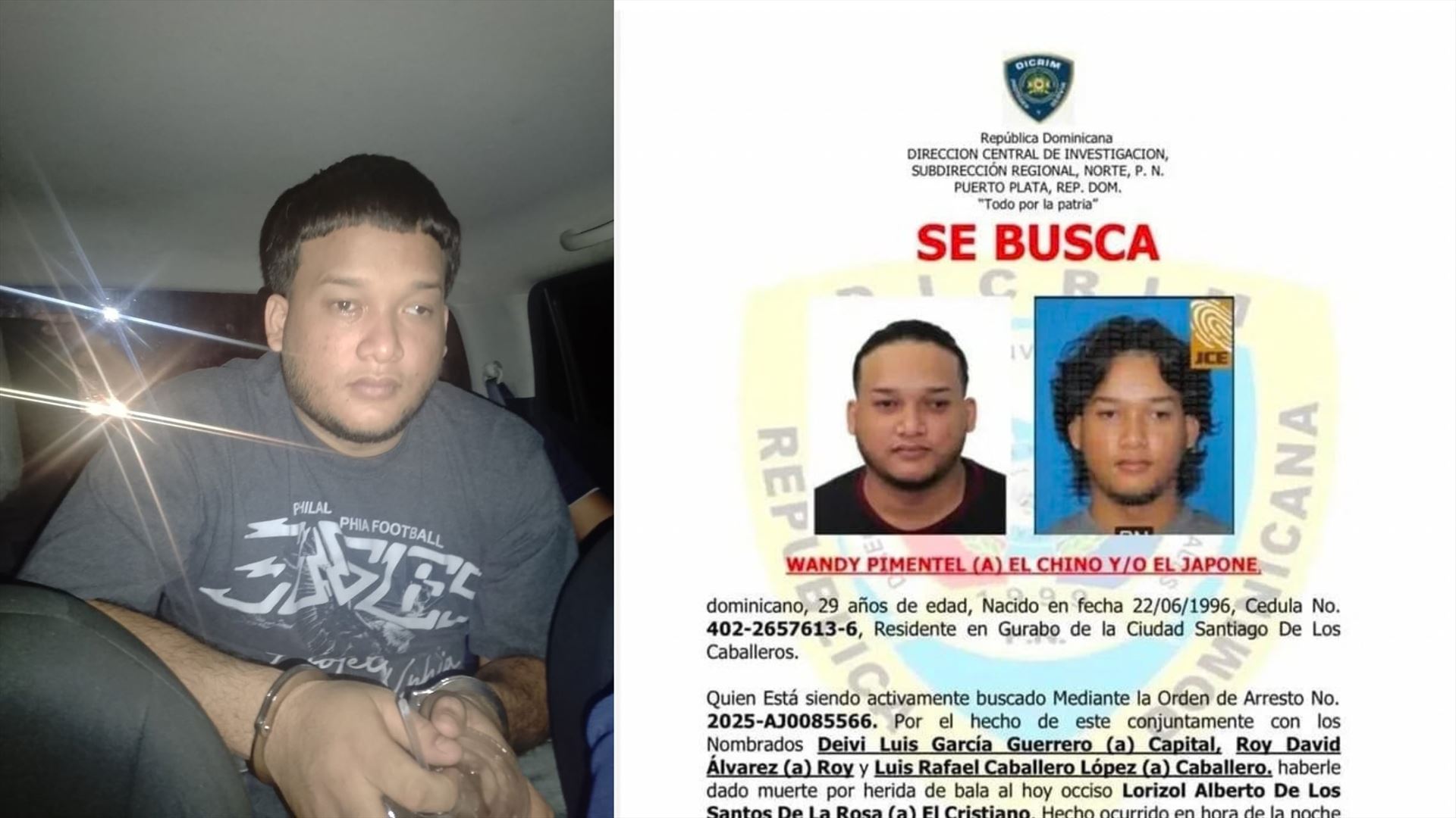 Apresan en Santiago a hombre acusado de matar a otro en el malecón de Puerto Plata
