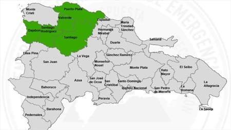 COE coloca a Puerto Plata y cuatro provincias más en alerta verde por una vaguada